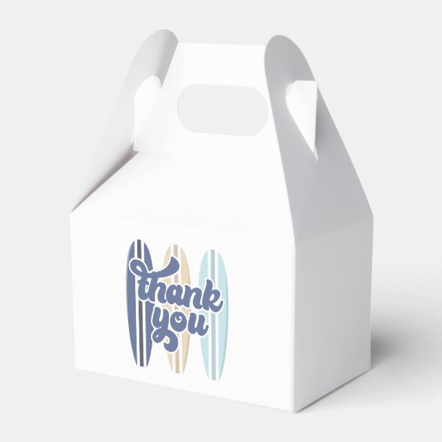 Baby på Surfboard Baby Shower Tack Presentaskar (Framsidan Sidan)