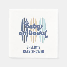 Baby på Surfbräda Strand Baby Shower Servetter