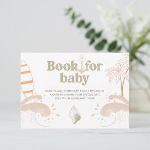 Baby På Surfbräda Strand Bok För Baby Kort
