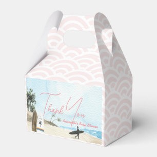 Baby på Surfbräda Strand Rosa Bebisens Första Dag Presentaskar