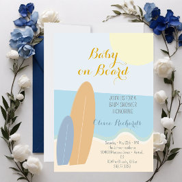 Baby på Surfing Beach Baby Shower Inbjudningar