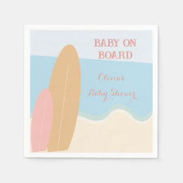 Baby på Surfing Beach Baby Shower Pappersservett