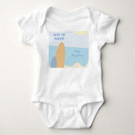 Baby på Surfing Beach Baby Shower T Shirt