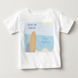 Baby på Surfing Beach Baby Shower T Shirt