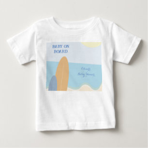 Baby på Surfing Beach Baby Shower T Shirt