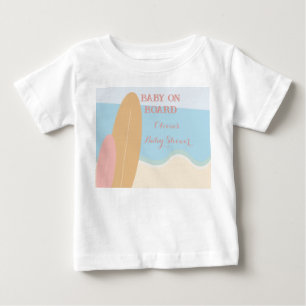 Baby på Surfing Beach Baby Shower T Shirt