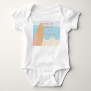 Baby på Surfing Beach Baby Shower T Shirt