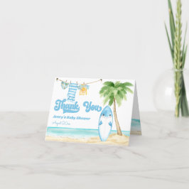 Baby på Surfing Boy Shower Tack Kort