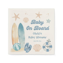 Baby på väg Baby Shower Surfbräda Strand