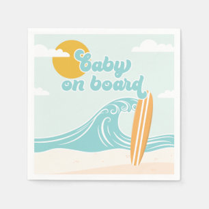 Baby på väg Surf Beach Baby Shower Pappersservett