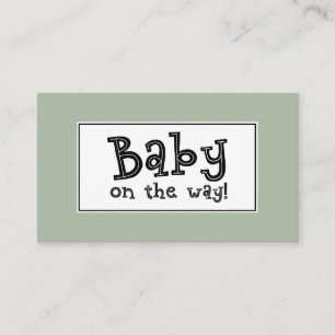 Baby på vägen! Redigerbart Sage Gift-registerkort Tilläggskort