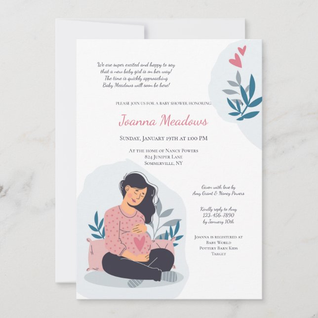 Baby på Way Baby Shower Inbjudningar (Framsida)