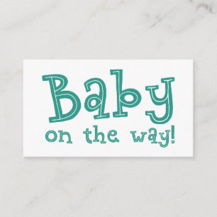 Baby på Way Shower-registerkortet i Teal Tilläggskort