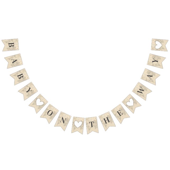 Baby på Way World Travel Karta Shower Sprinkle Vimplar (Alla)