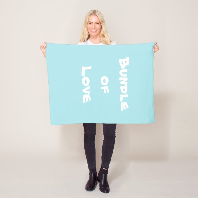 Baby "Paket av Kärlek" Soft Aqua Blue Fleecefilt (På plats)