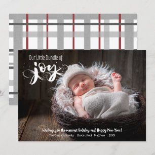 Baby-paket med Joy Script Photo Julkort