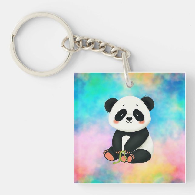 Baby Panda är Holding Biet i Bamboo (Framsidan)