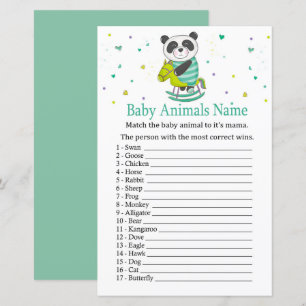 Baby Panda Baby Djur Namn Lek