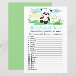 Baby panda Baby Djur Namn Lek