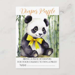 Baby Panda Baby Shower Diaper Raffle Tilläggskort