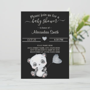 Baby Panda Baby Shower Inbjudningar