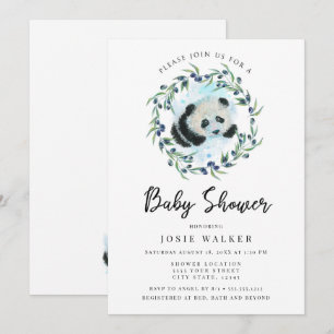 Baby Panda, babyskor Inbjudningar