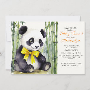Baby Panda Barly Wait Baby Shower Inbjudningar