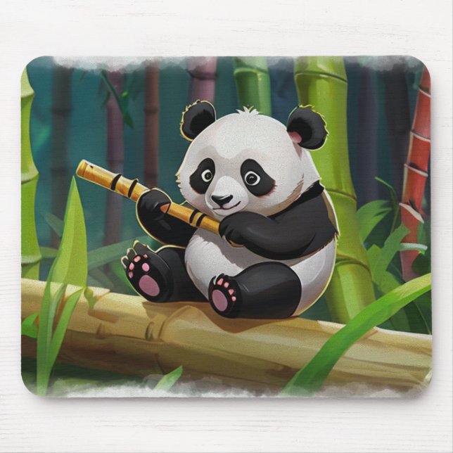 Baby Panda Bear Art för barn Musmatta (Framsidan)