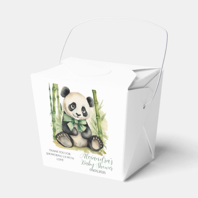 Baby Panda Bear Baby Shower Presentaskar (Framsidan Sidan)