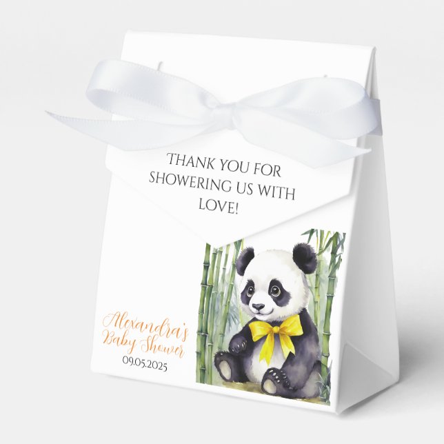 Baby Panda Bear Baby Shower Presentaskar (Framsidan Sidan)
