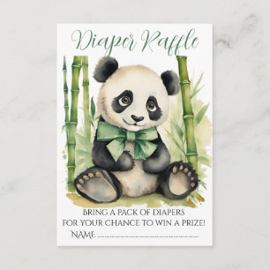 Baby Panda Bear Baby Shower Raffle Tilläggskort