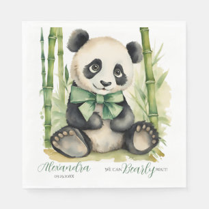Baby Panda Bear Barly Wait Baby Shower Pappersservett
