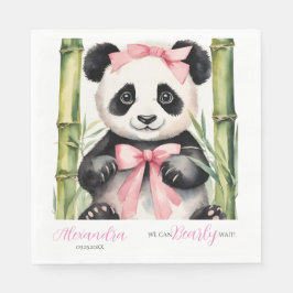 Baby Panda Bear Barly Wait Girls Baby Shower Pappersservett
