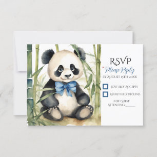 Baby Panda Bear Boy Baby Shower OSA Kort