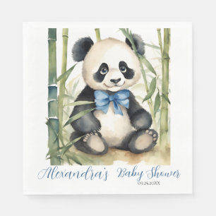 Baby Panda Bear Boy Baby Shower Pappersservett
