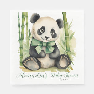 Baby Panda Bear Gender Neutral Baby Shower Pappersservett