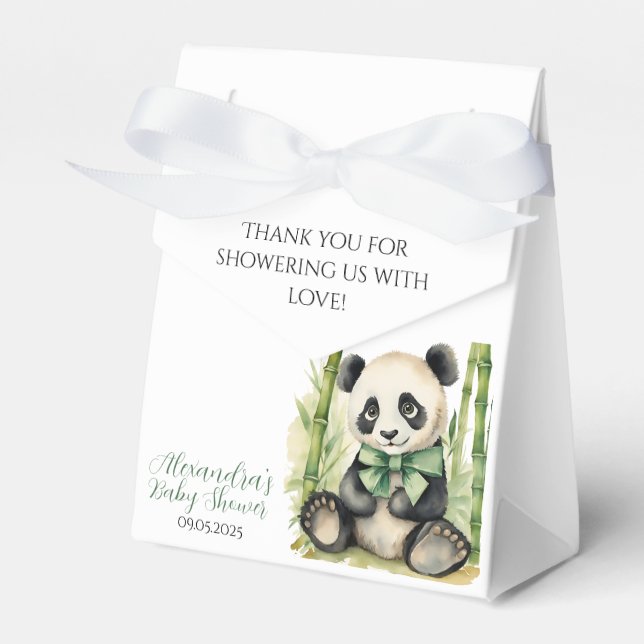 Baby Panda Bear Gender Neutral Baby Shower Presentaskar (Framsidan Sidan)