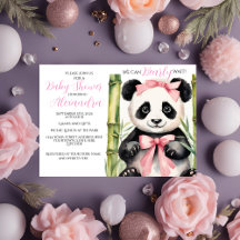 Baby Panda Bear Girl Barly Wait Baby Shower