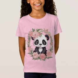 Baby Panda Bear med blommor T Shirt