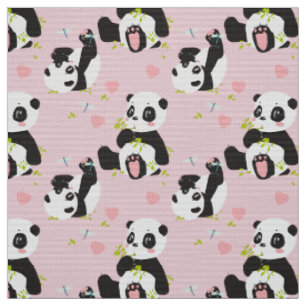 Baby Panda Bear Rosa Tyg