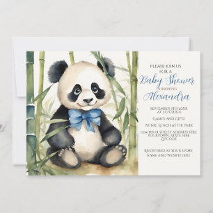 Baby Panda Boy Barly Wait Baby Shower Inbjudningar