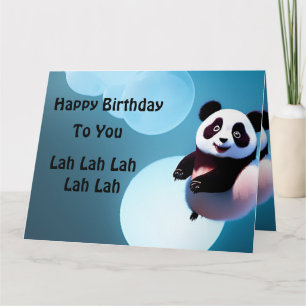 Baby Panda Bubbles, jumbo Birthday Card Kort