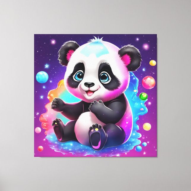 Baby Panda Canvastryck (Framsida)