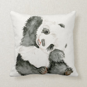 Baby Panda Cute och Hårig Kudde