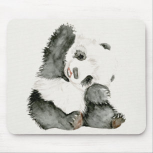 Baby Panda Cute och Hårig Musmatta