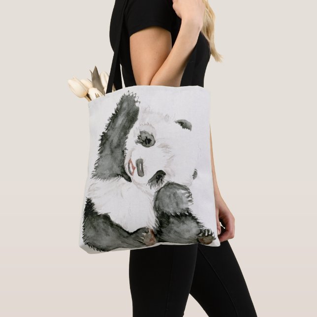 Baby Panda| Cute och Hårig Tygkasse (Närbild)