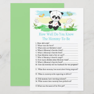Baby panda Hur bra vet du om babyduschspel?
