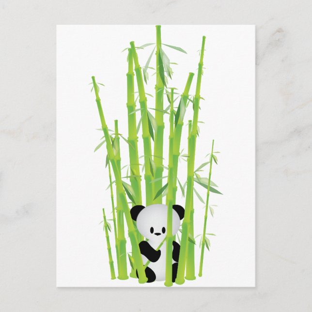 Baby Panda i Bamboo Forest Vykort (Framsida)
