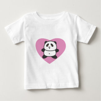 Baby Panda i Rosa Heart Småbarn T Shirt