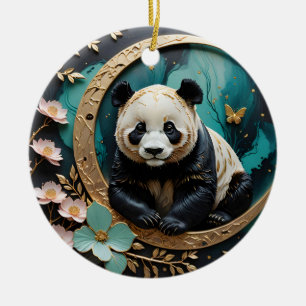 Baby Panda Julgransprydnad Keramik